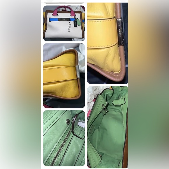 COACH COLOR BLOCK SATCHEL - Picture 4 of 5